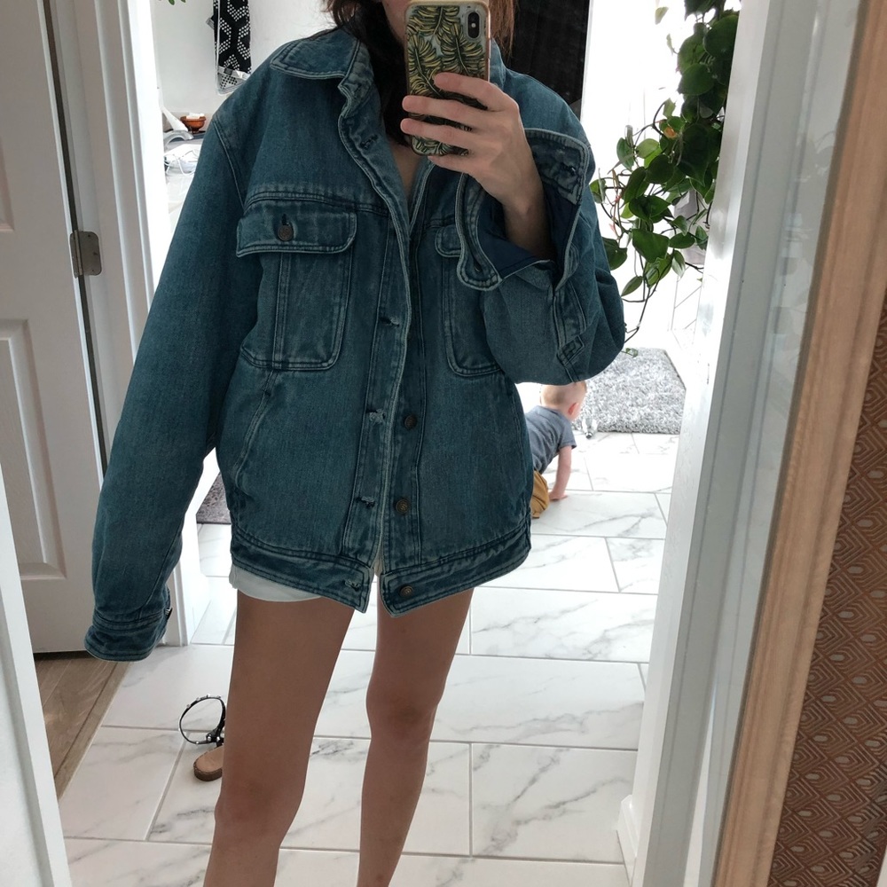 Vintage Ironwood trading company Sherpa lined denim jacket